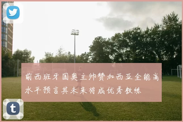 前西班牙国奥主帅赞加西亚全能高水平预言其未来将成优秀教练